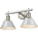 Orwell 2 Light 18 inch Pewter Vanity Light Wall Light